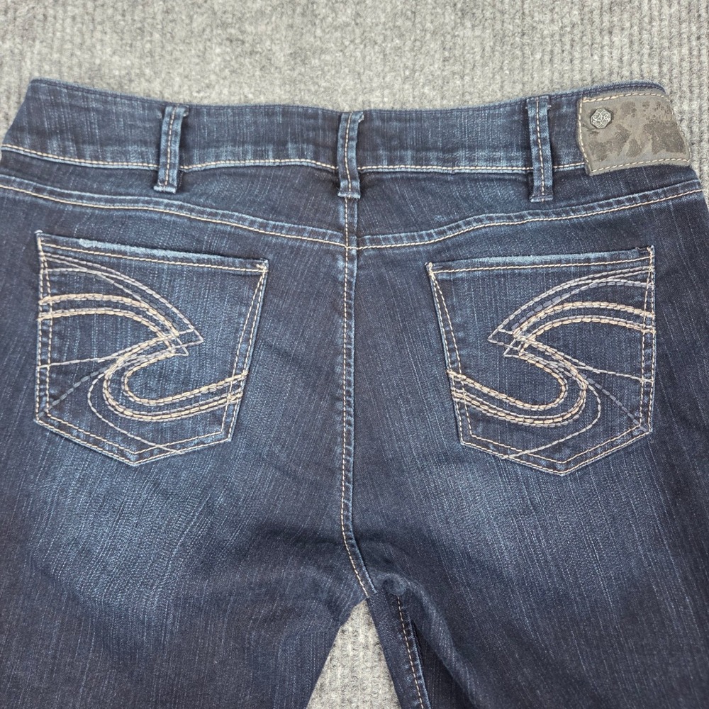 Silver Jeans Co Suki Bootcut Jeans Womens 16P Short Dark Wash Stretch Denim - Picture 9 of 10